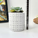 Plant Pot Silicone Mold with Embossed Pattern