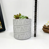 Plant Pot Silicone Mold with Triangle Pattern